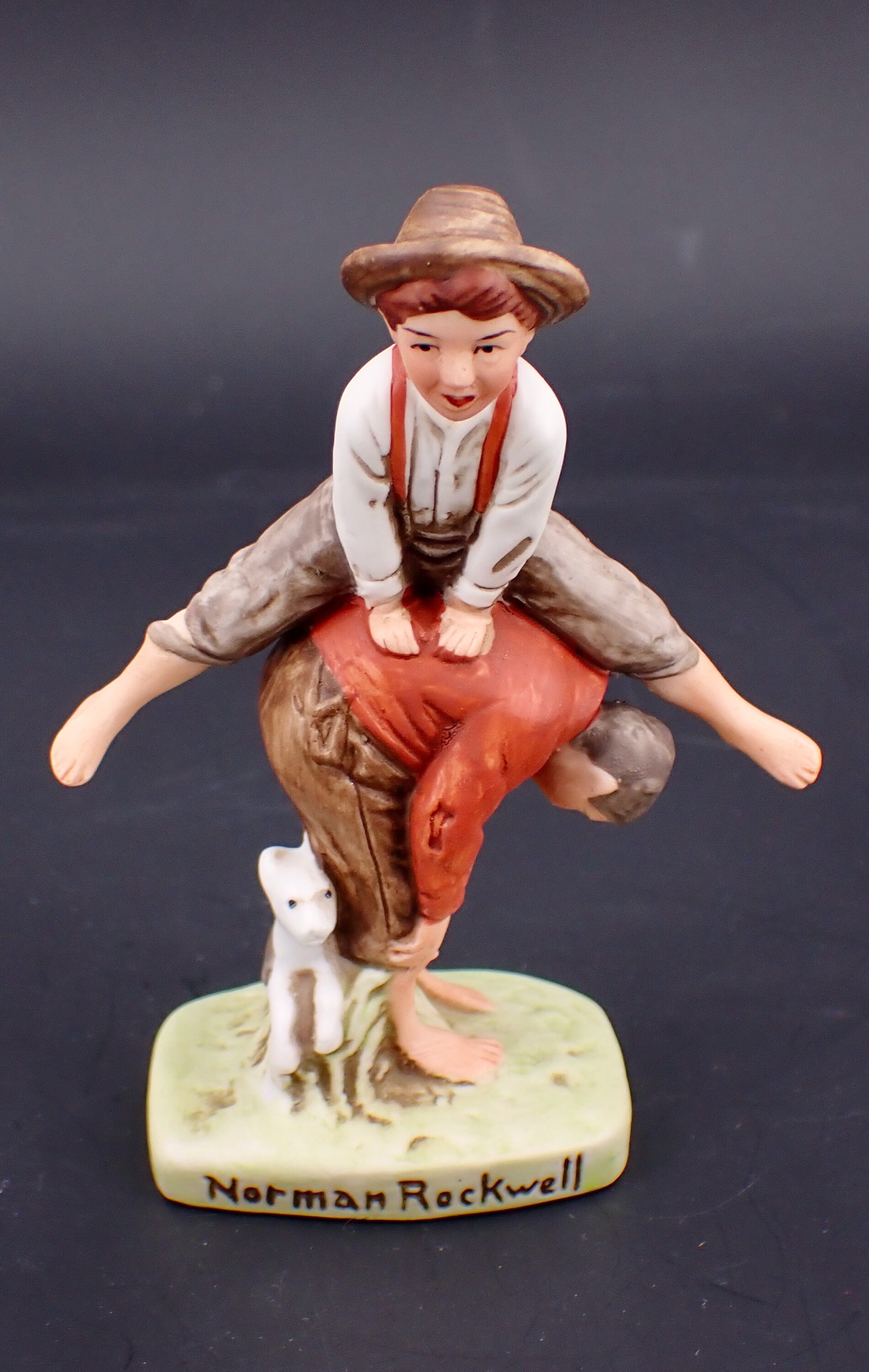 Norman Rockwell Boys Playing With Dog Statue David Grossman - Etsy