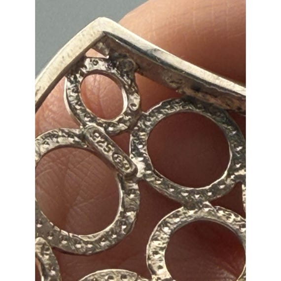 Sterling Silver Openwork Circle Bangle Bracelet w… - image 13