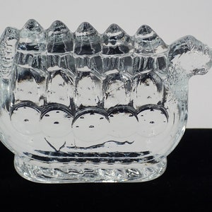 Abstract Glass Paperweight Viking Ship