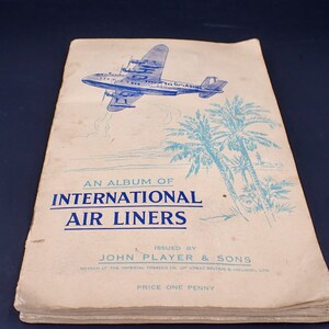Tobacco Card  Album of International Air Liners issued by John Player & Sons Complete