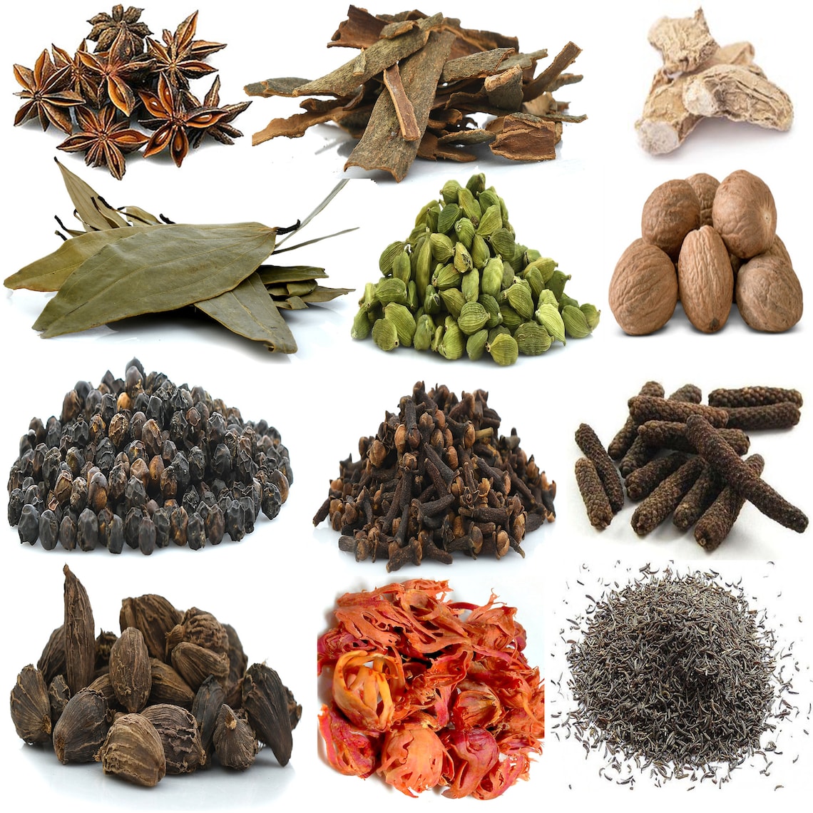 Premium Pack of 12 Aromatic Whole Garam Masala Spices Combo Etsy