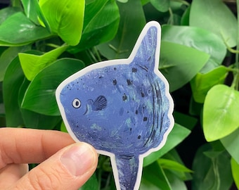 Mola Mola Sticker • Water Bottle Stickers • Matte Vinyl Waterproof Sticker • Dishwasher Safe • tarynosaurus