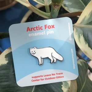Enamel Pin • White Arctic Fox • Silver • Fjällräven Collaboration • Taryn Johnson  • tarynosaurus
