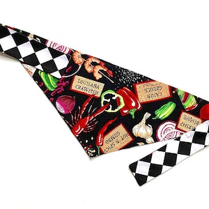Crawfish dog bandana, food dog scarf, cooking dog bandana, cajun dog bandana, seafood dog bandana