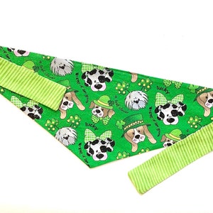 St. Patrick&#39;s Day dog bandana, Clover dog bandana, Shamrock dog bandana, Irish dog bandana, Ireland dog bandana, Green dog bandana