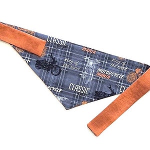 Motorcycle dog bandana, Harley Davidson dog bandana, biker dog bandana, motorbike dog bandana, Motorcycle dog scarf, motocross dog bandana