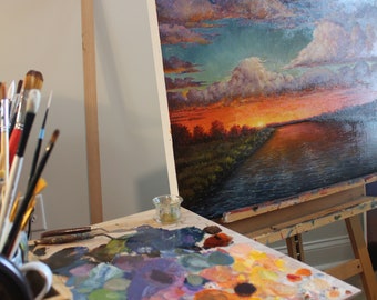 Custom Professional Acrylic painting on canvas 16x20 inches