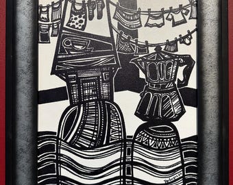Coffee Time. Antojo en la Tarde.Original Framed Painting by Artist Luis Reboyro
