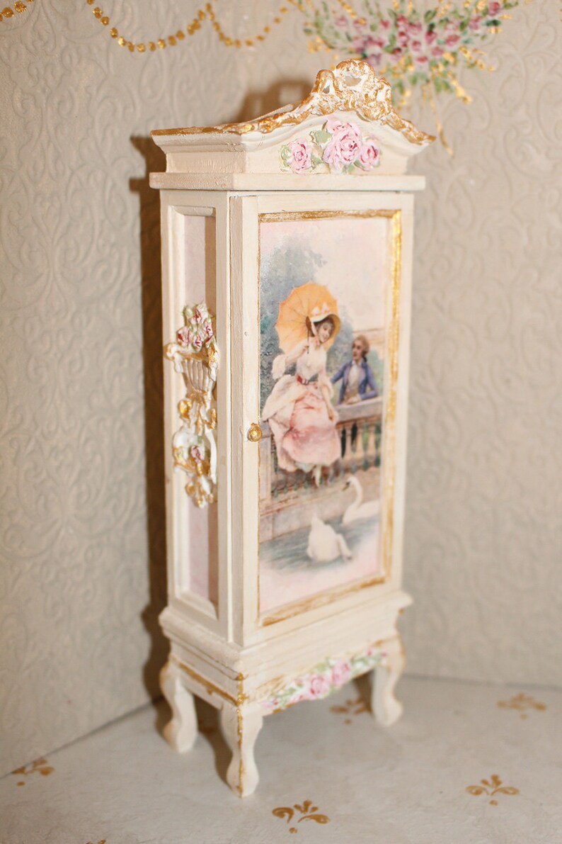 Dollhouse Furniture Miniature French Style Armoire Etsy