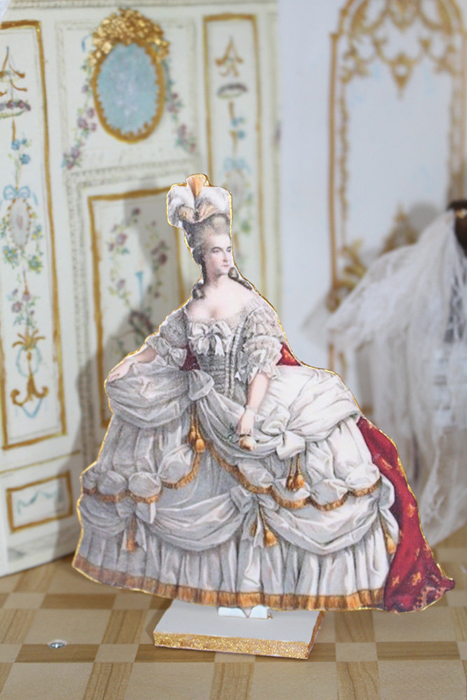 Miniature Marie Antoinette Doll Display Rokoko Lady French Etsy