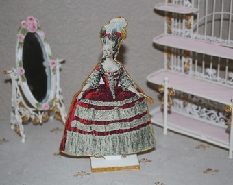 Marie Antoinette Miniature Doll | French Rococo Lady Doll | Handmade Miniature Doll | Mini Beautiful Dolls | French Decorative Dollhouse