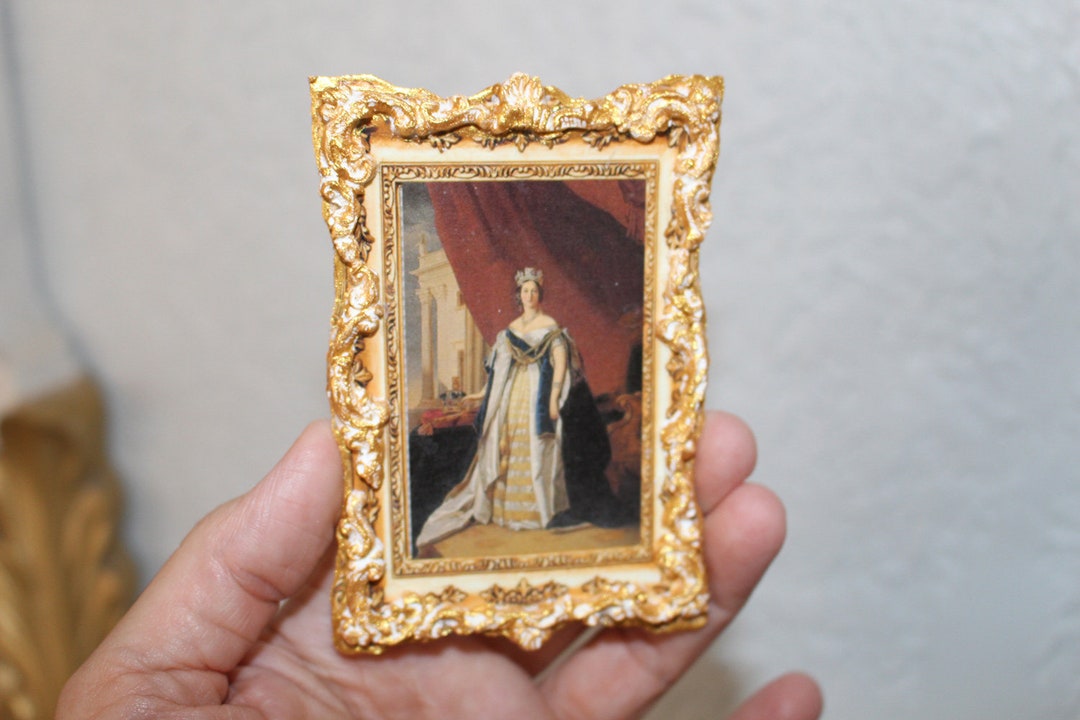Miniature Queen Victoria Wall Plaque, Painting, Picture,dollhouse ...
