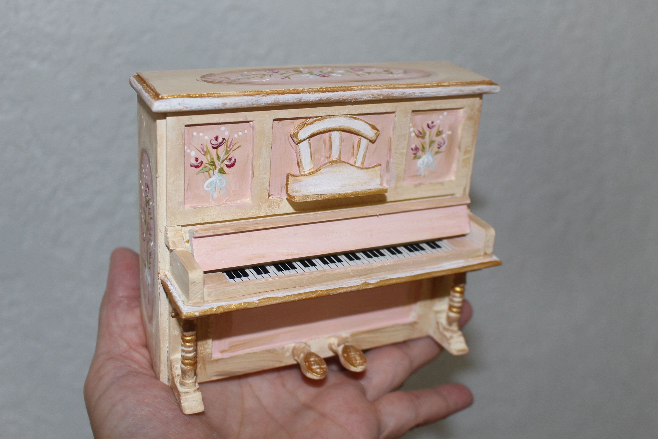 Miniature Piano Musical Instrument 1/12 Scale Dollhouse Etsy