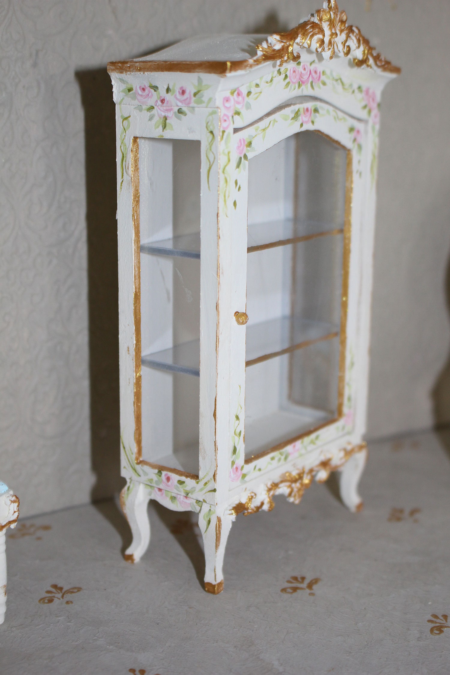 Miniature Display Dollhouse Furniture Curio Etsy