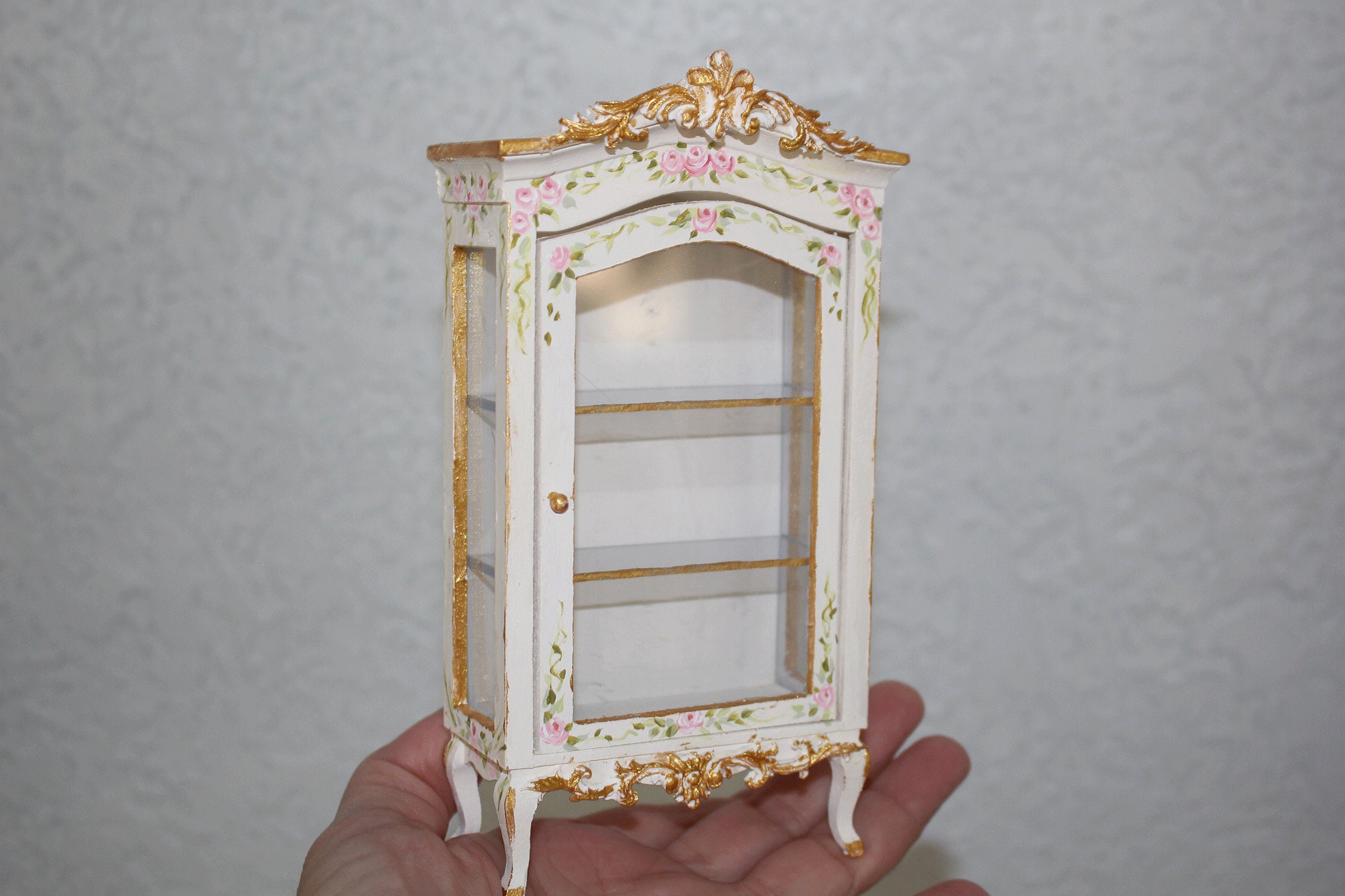 Miniature Display Dollhouse Furniture Curio Etsy