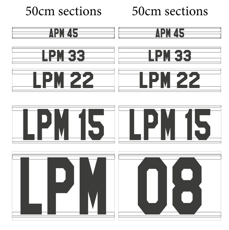 Stickable Double Capacity Tracking for Letters, Moveable Wall Lettering