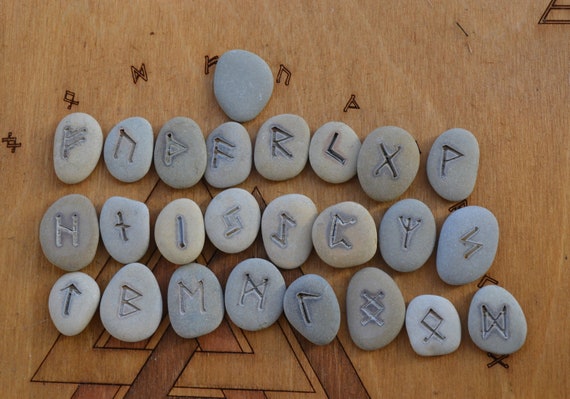 Black Onyx Elder Futhark Rune Set Witchcrafts Artisan Alchemy