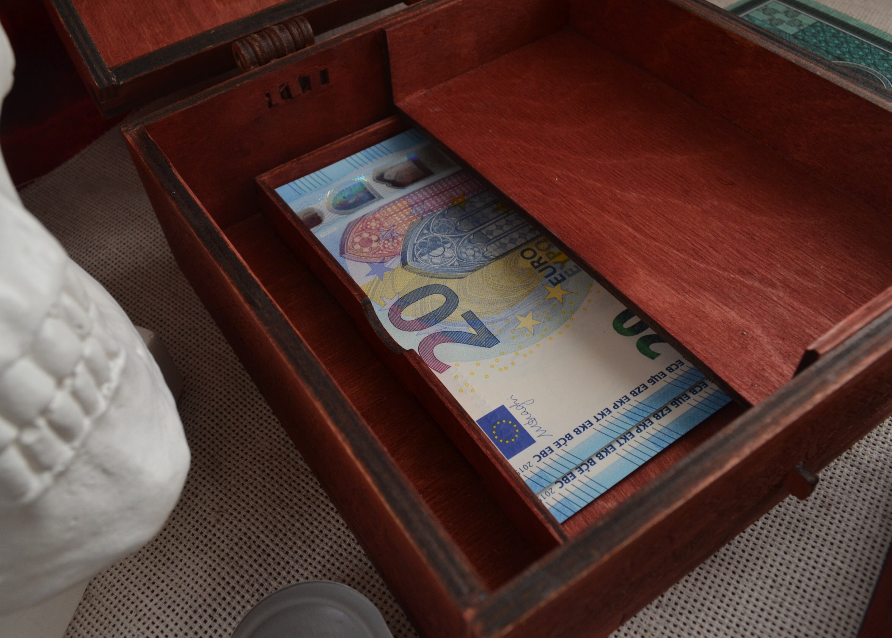 Viking Box with hidden compartments. Secret lock box with Etsy