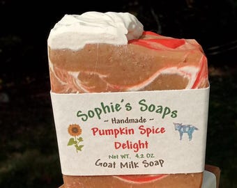 Pumpkin Spice Delight! - Maine Made Goat Milk Soap, Artisan Soap