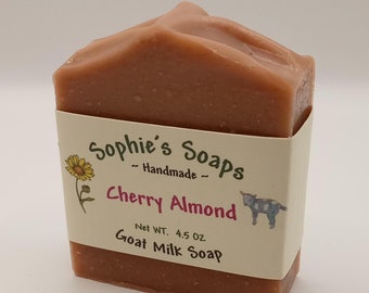 Cherry Almond Goat Milk Soap: Handmade Artisan Soap