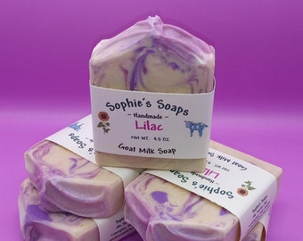 Handmade Lilac Goat Milk Soap – Floral Scent, Small Batch Artisan Bar