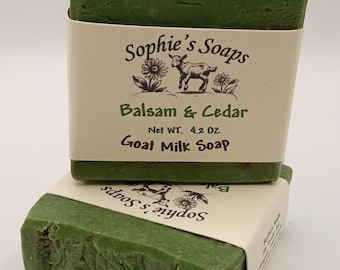 Balsam & Cedar goat milk soap - Rustic Maine soap