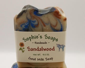 Sandalwood Goat Milk Soap - handmade, homemade, artisan soap