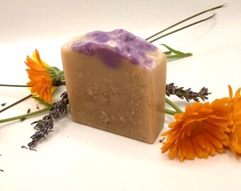 Tea Tree & Lavender Goat Milk Soap -- Rustic, Maine Made, Artisan Soap