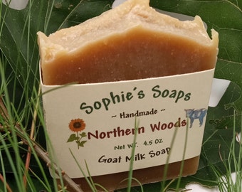 Northern Woods Goat Milk Soap - Gift, Manly - Handmade, Artisan, Luxury