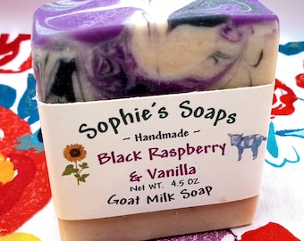 Black Raspberry Vanilla Goat Milk Soap - Maine Made