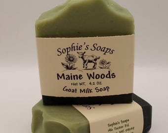Maine Woods - Goat Milk Soap - Gift, Manly - Handmade, Artisan, Luxury  ***NEW***