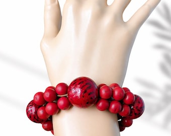 Handmade Tagua Bracelet Adjustable Colorful Gift for Women
