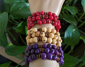 Tagua bracelets, Eco Friendly Bracelet, Handmade Organic Bracelet