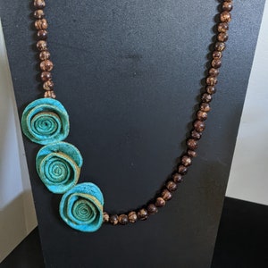 Orange Peel Necklace & Earrings Set: Tagua Nut, Organic Jewelry