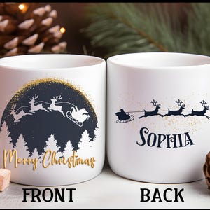 Personalized Christmas Mug | Holiday Coffee Mug, Merry and Bright