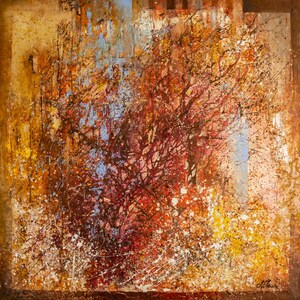 Autumn / 2023 (Modern | Abstract | Autumn leaves | Jazz | Wall | Relaxing | Abstract | Contemporary Art | Painting | Gift | Nature | Soft)