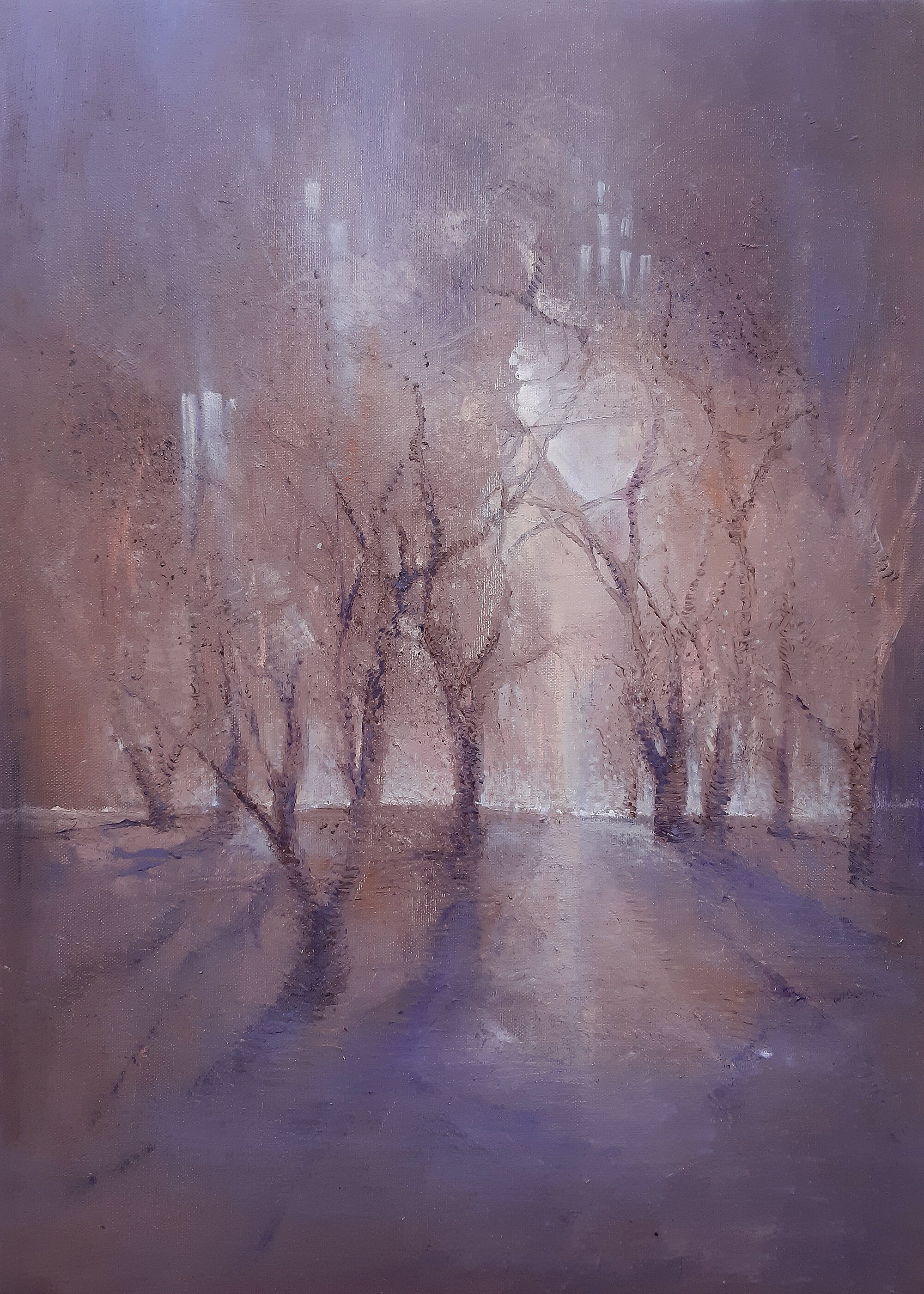 City Park (Oil painting | Abstract | Office Painting | Wall Art | Large Abstract Canvas | Contemporary | )