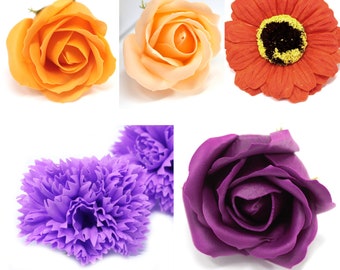 Set of 6 DIY Soap flowers. Use for gifts and bouquets.