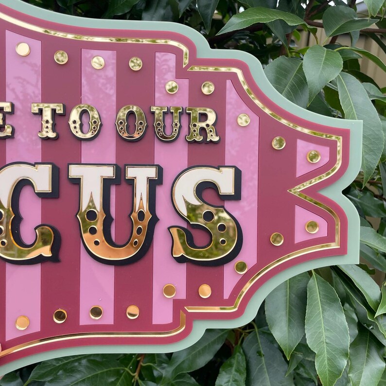 Vintage Circus Sign | Welcome to Our Circus Wall Decor | Carnival ...