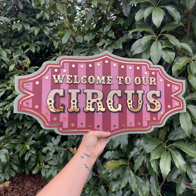 Vintage Circus Sign | Welcome to Our Circus Wall Decor | Carnival ...