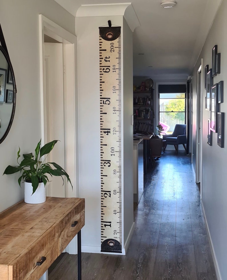 Vintage Inspired Tape Measure Hanging Height Chart Ruler Etsy