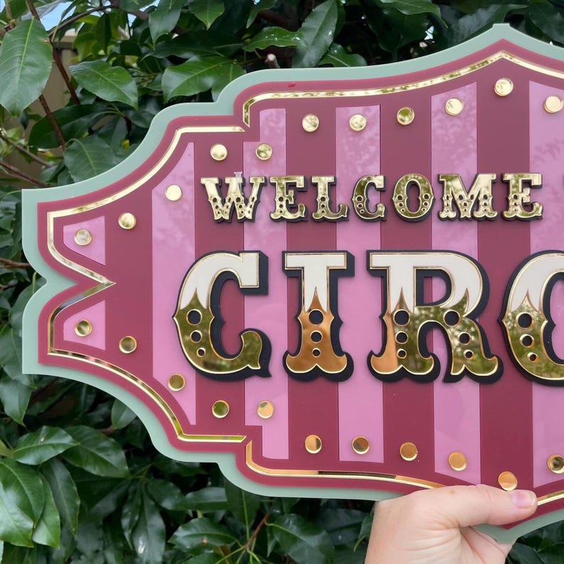 Vintage Circus Sign | Welcome to Our Circus Wall Decor | Carnival ...