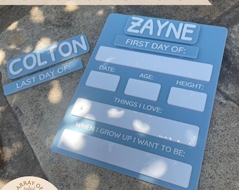 First Day and Last Day of School Sign ~ Back to School Sign ~ Back to School Photo Prop ~ First Day Sign ~ School Milestone Board