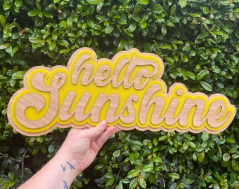 Hello Sunshine ~ 3D Sign ~ Wall Hanging ~ Wall Decor