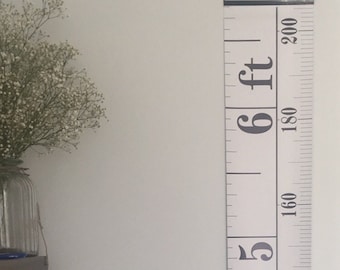 Monochrome Tape Measure Height Chart, Ruler Growth Chart, Imperial & Metric Height Chart, HIGH QUALITY BANNER