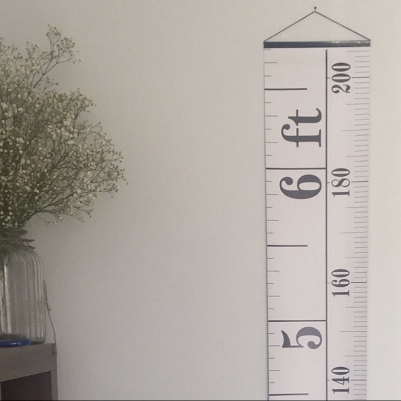 Monochrome Tape Measure Height Chart Ruler Growth Chart Etsy Australia