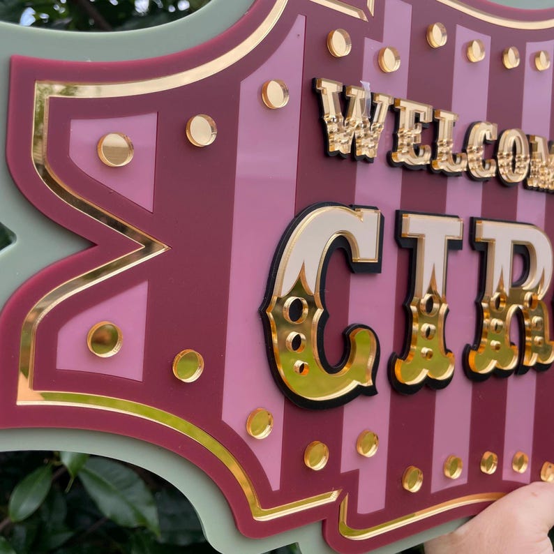 Vintage Circus Sign | Welcome to Our Circus Wall Decor | Carnival ...