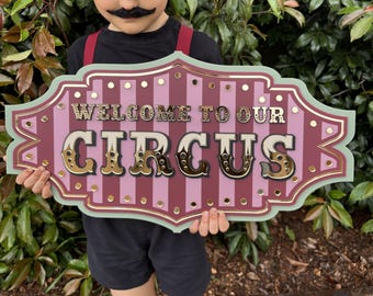 Welcome to Our Circus Wall Sign | Circus Nursery Decor | Playroom Wall Decor | Vintage Circus Wall Art | Layered Acrylic Sign