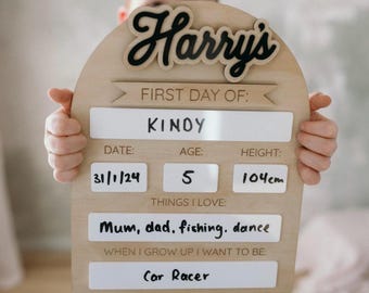 Letrero del primer y último día de clases ~ Letrero de regreso a clases ~ Accesorio para fotos de regreso a clases ~ Letrero del primer día ~ Tablero de hitos escolares