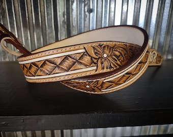 Custom tooled leather belt